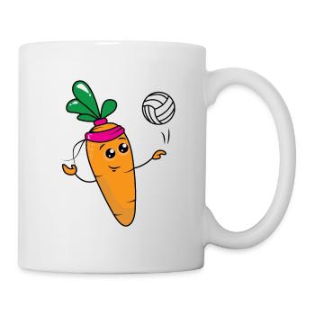 Carrot-Volleyball-Spieler - Tasse - Weiß - Rechts