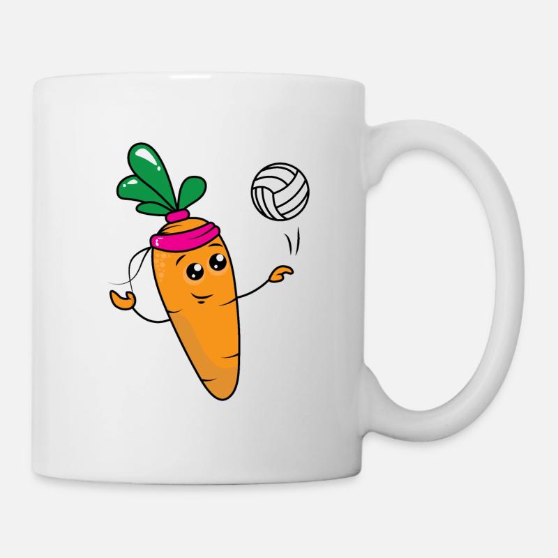 Carrot volleyball player - Mug - white