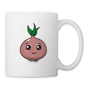 Dessin animé mignon d'oignon - Mug blanc - blanc - Droite
