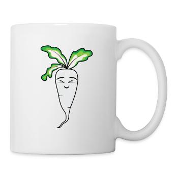 Délicieux dessin animé de radis - Mug blanc - blanc - Droite