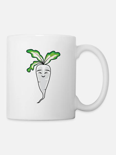 Köstliche Radish Cartoon - Tasse - Weiß