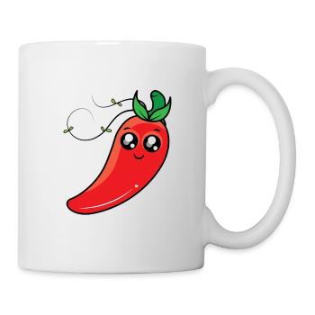 Cute hot chili cartoon - Mug - white - Right