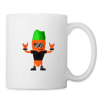 Rock n roll carrot vegetables - Mug - white - Right