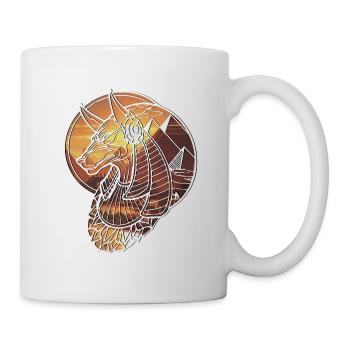 der ägyptische Gott Anubis - Tasse - Weiß - Rechts