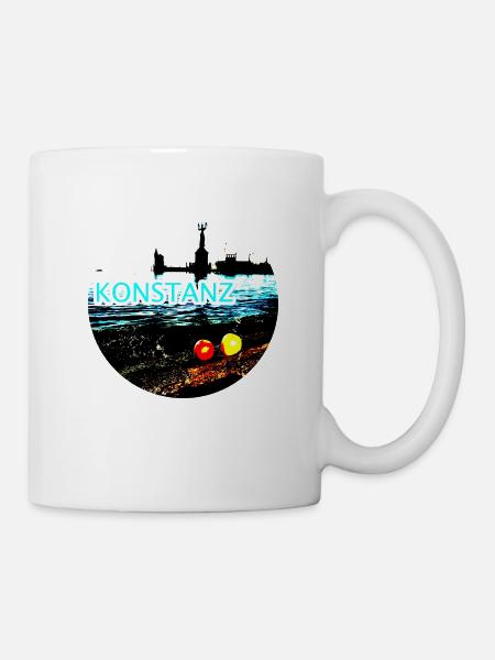 Konstanz Bodensee Imperia rund Kreis - Tasse - Weiß