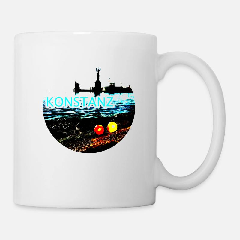 Konstanz Bodensee Imperia rund Kreis - Tasse - Weiß