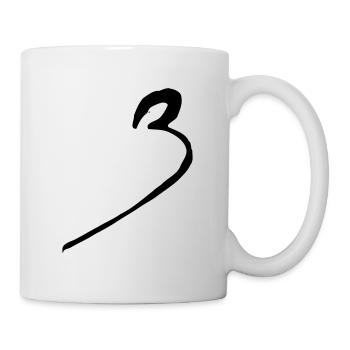 3 drei three number - Tasse - Weiß - Rechts
