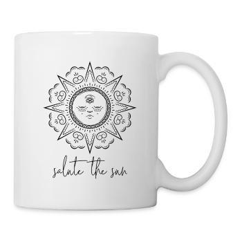 Gruß die Sonne - Yoga Yogi Meditation Gruß - Tasse - Weiß - Rechts