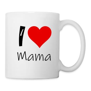 I love Mama Herz - Tasse - Weiß - Rechts