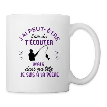 in my head I'm fishing - Mug - white - Right