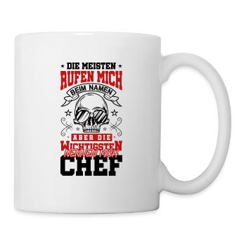 chef spruch totenkopf - Tasse - Weiß - Rechts