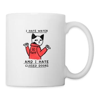 LUSTIGES KATZEN MOTIV - Tasse - Weiß - Rechts