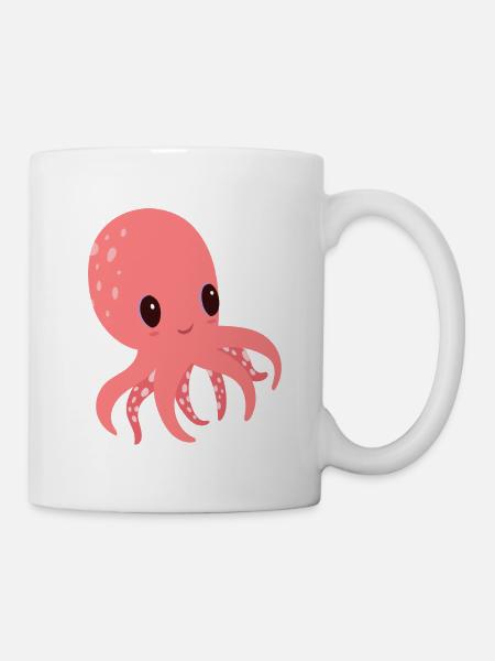 Süßer Oktopus - Tasse - Weiß