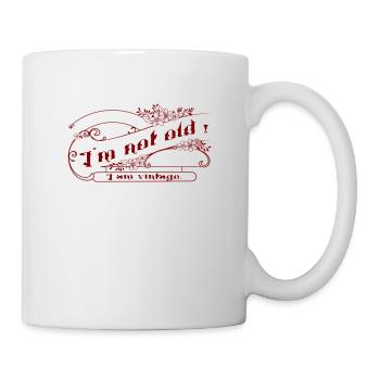 Je ne suis pas vieille! Je suis vintage - Mug blanc - blanc - Droite