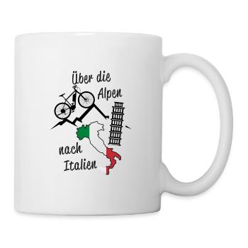 Alpenüberquerung Alpen Italien MTB - Tasse - Weiß - Rechts