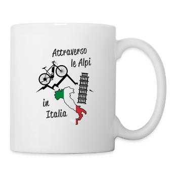 Alpenüberquerung Alpen Italien MTB - Tasse - Weiß - Rechts