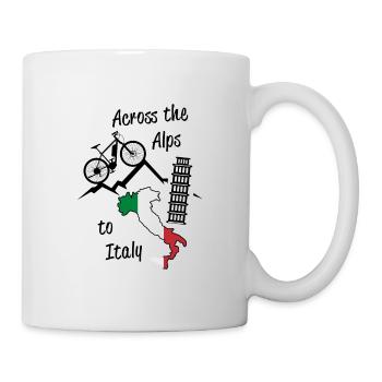 Alpenüberquerung Alpen Italien MTB - Tasse - Weiß - Rechts