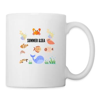 ÉTÉ & MER - Mug blanc - blanc - Droite