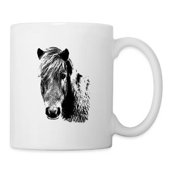 portait of a iceland horse - Mug - white - Right