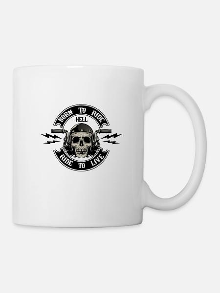 Born to ride ride to live - Tasse - Weiß