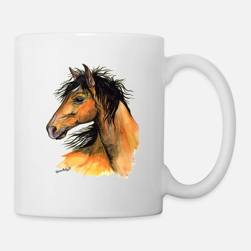 tête de cheval - Mug blanc - blanc