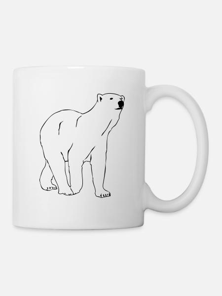 Polar bear - polar bear - arctic - Mug - white