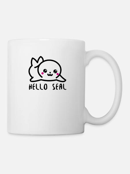 Hello Seal - Tasse - Weiß