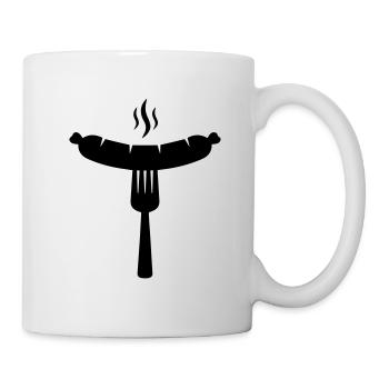 Saucisse icône Bratwurst - Mug blanc - blanc - Droite