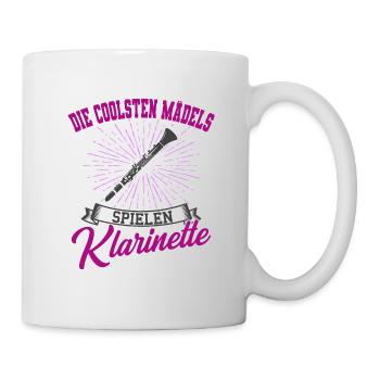 Klarinetten Klarinette Mädchen Geschenkidee - Tasse - Weiß - Rechts