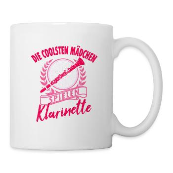 Klarinetten Klarinette Mädchen Geschenkidee - Tasse - Weiß - Rechts