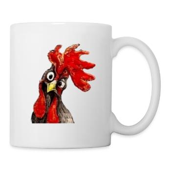 crazy rooster / gockel - Mug - white - Right