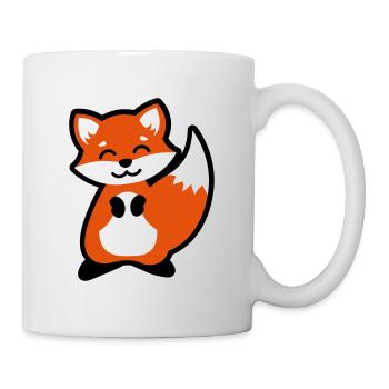 Tierkind Fuchs Geschenkidee animal child fox gift - Tasse - Weiß - Rechts