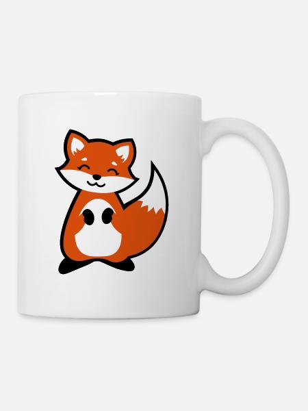Cute fox animal child - Mug - white