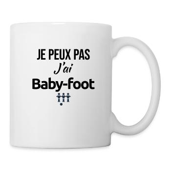 Babyfoot Je peux pas j'ai... sport football jeux - Mug blanc - blanc - Droite
