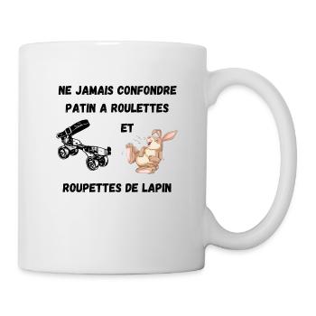 T-shirt patin a roulettes Lapin Humour Cadeau - Mug blanc - blanc - Droite