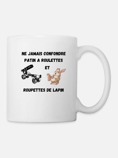 T-shirt patin a roulettes Lapin Humour Cadeau - Mug blanc - blanc