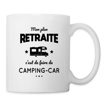 Mon plan retraite c'est de faire du camping-car - Mug blanc - blanc - Droite