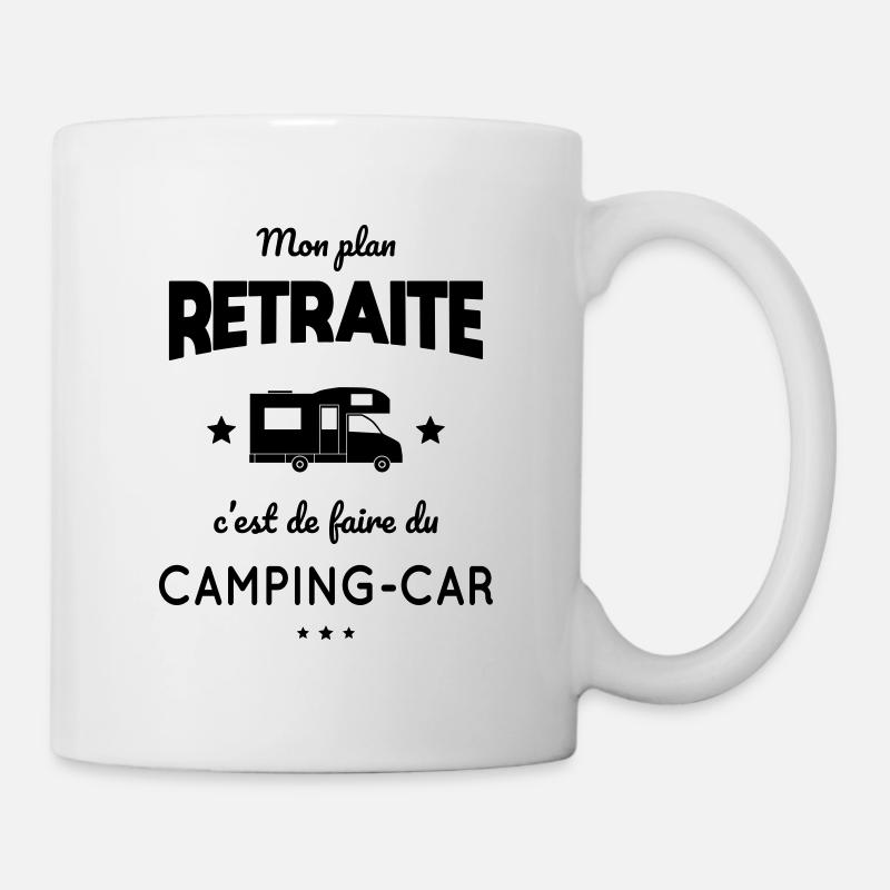 Mon plan retraite c'est de faire du camping-car - Mug blanc - blanc
