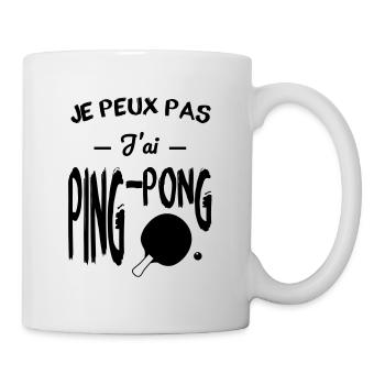 Je peux pas j'ai ping-pong - Mug blanc - blanc - Droite