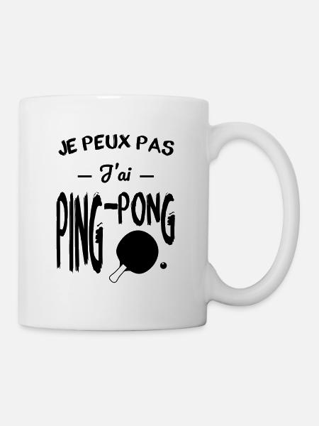Je peux pas j'ai ping-pong - Mug blanc - blanc