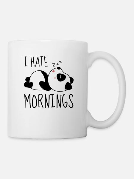 I HATE MORNING - Tasse - Weiß