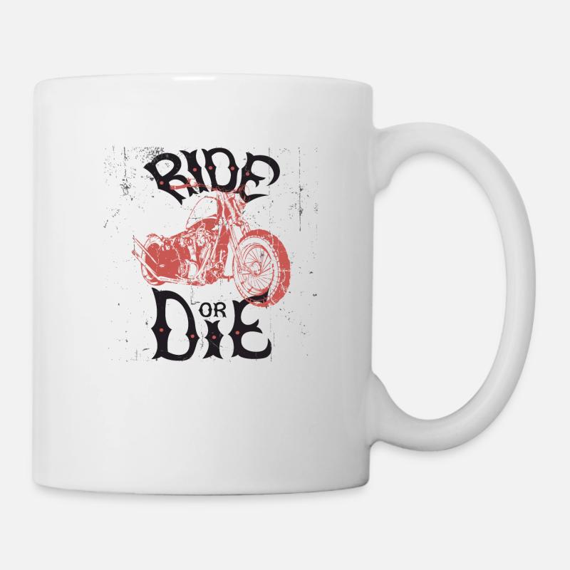 Ride Or Die Motorcycle - Mug - white