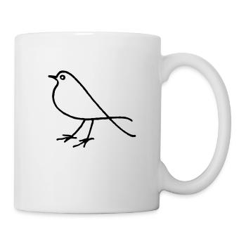 Nur ein Vogel - Tasse - Weiß - Rechts