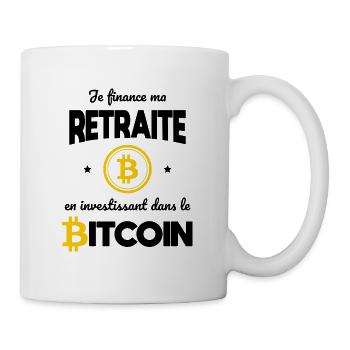 Finance ma retraite en investissant dans Bitcoin - Mug blanc - blanc - Droite
