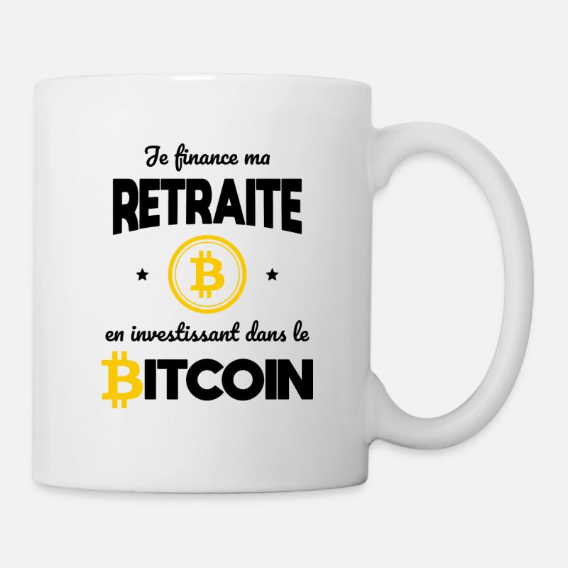 Finance ma retraite en investissant dans Bitcoin - Mug blanc - blanc