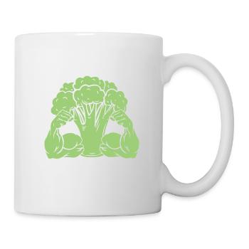 Broccoli with muscles - Mug - white - Right