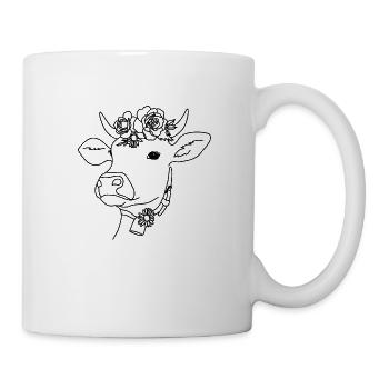 Kuh Schönheit - Tasse - Weiß - Rechts