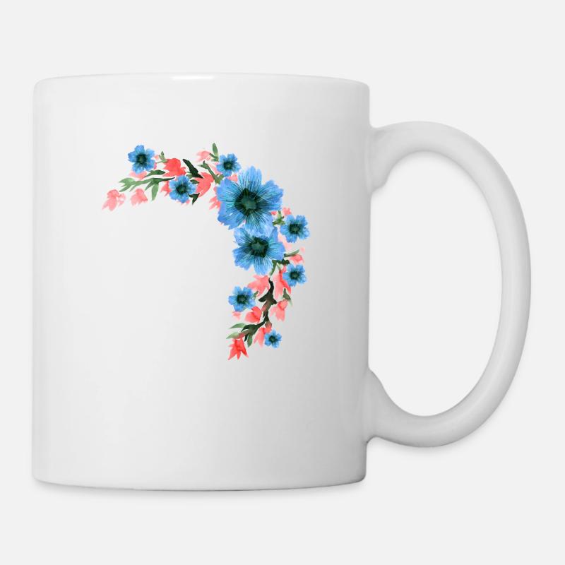 Fleurs - Mug blanc - blanc
