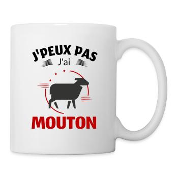 je peux pas j´ai mouton cadeau - Mug blanc - blanc - Droite