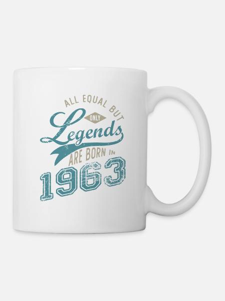 LEGEND ARE BORN IN 1963 birthday gift 59 years - Mug - white